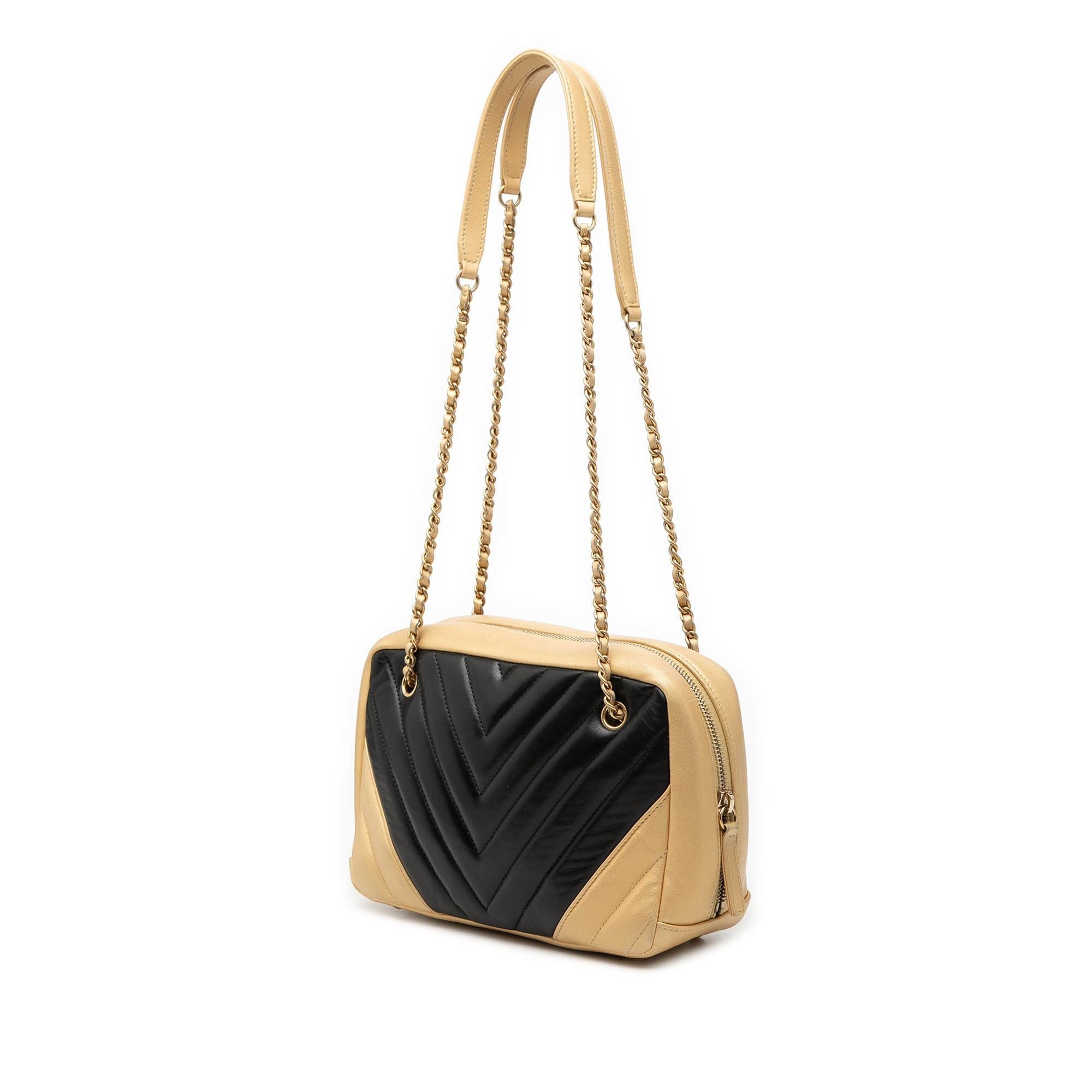 Chanel CC Chevron Lambskin Camera Shoulder Bag
