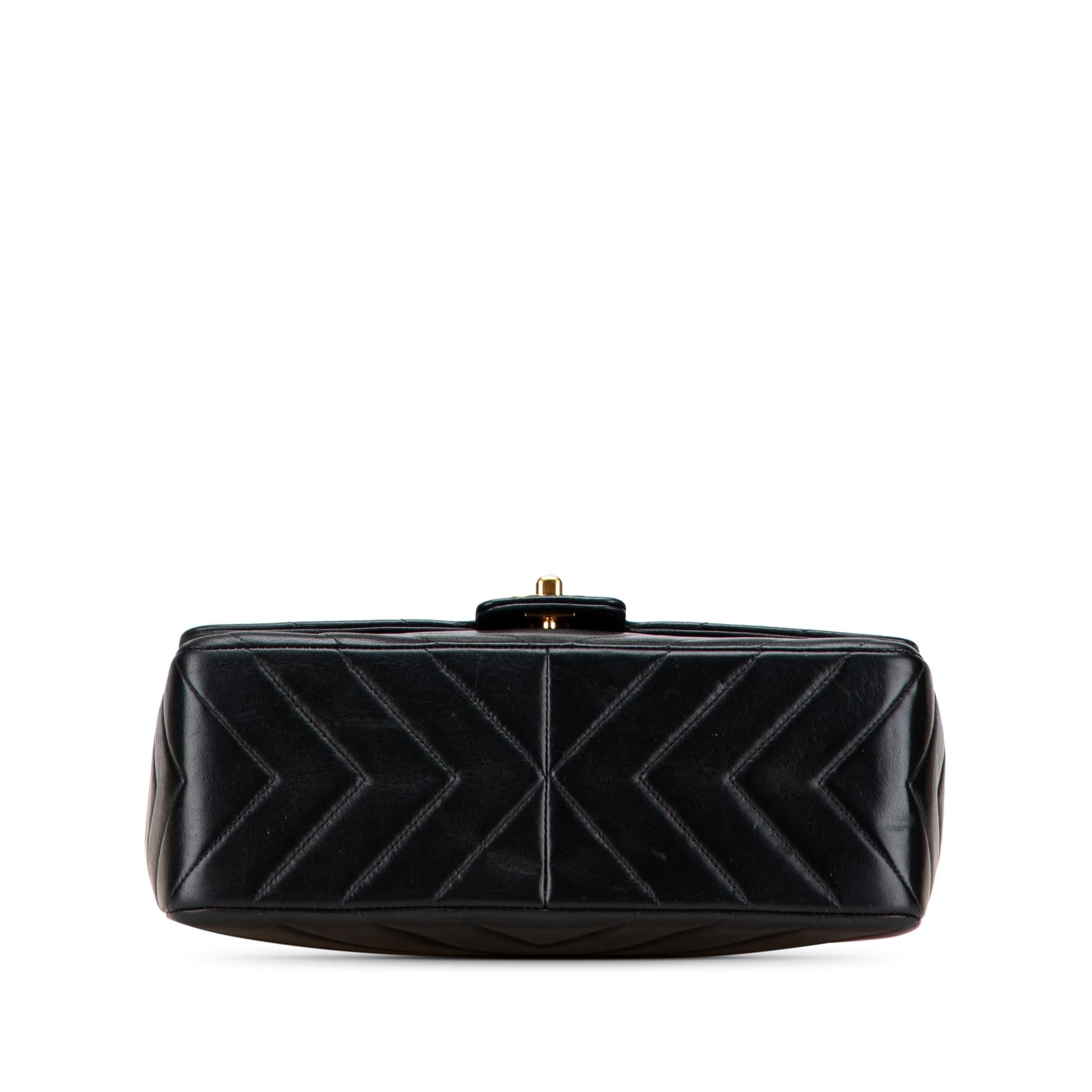 Chanel CC Chevron Lambskin Flap