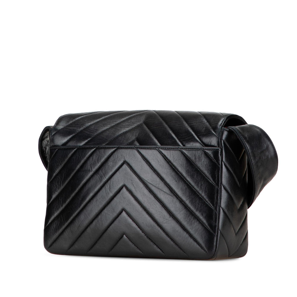 Chanel CC Chevron Lambskin Flap