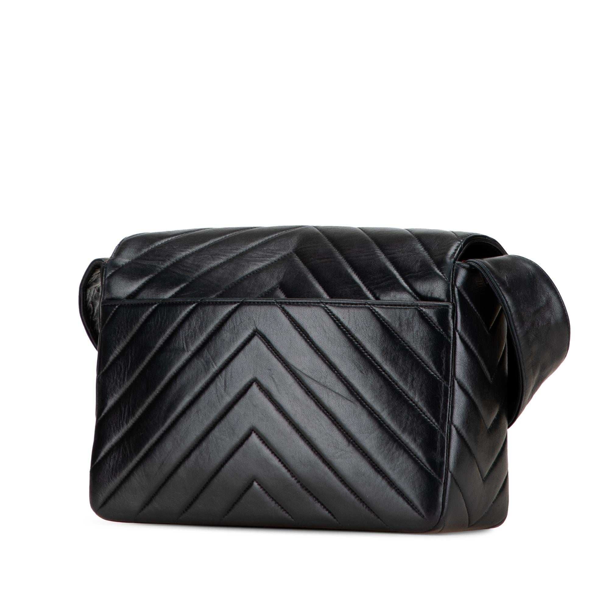 Chanel CC Chevron Lambskin Flap