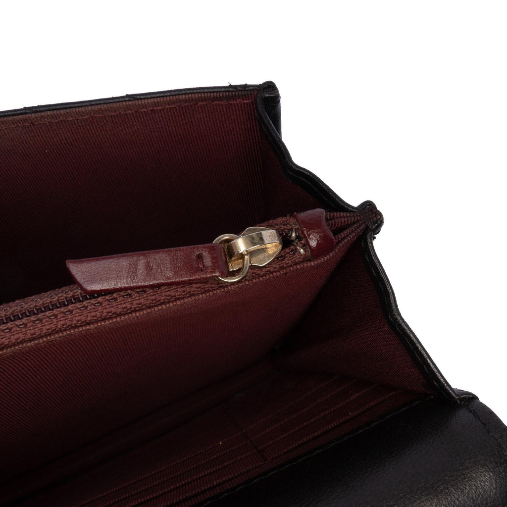 Chanel CC Chevron Lambskin Square Wallet On Chain