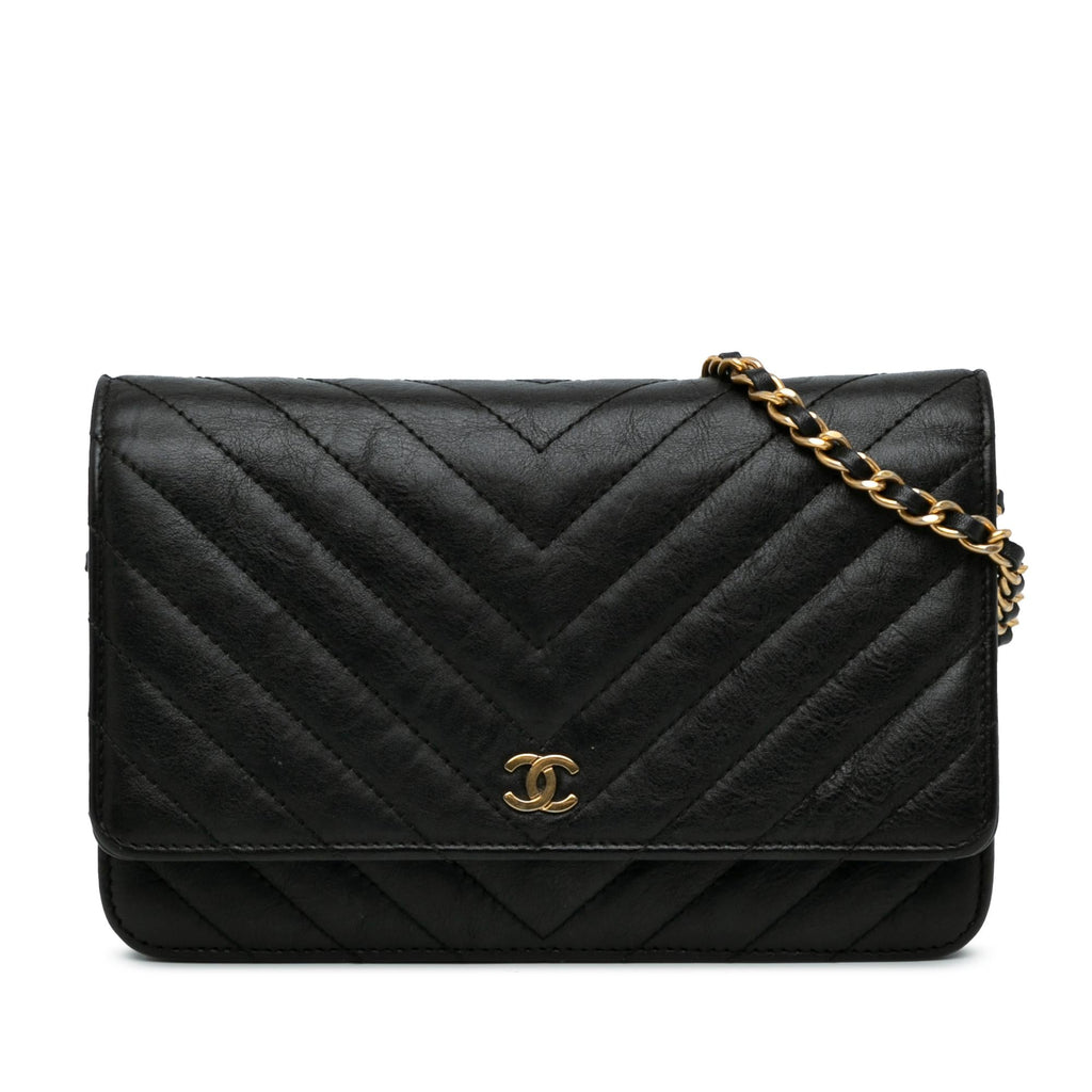 Chanel CC Chevron Lambskin Wallet On Chain (SHG-68tvq5)