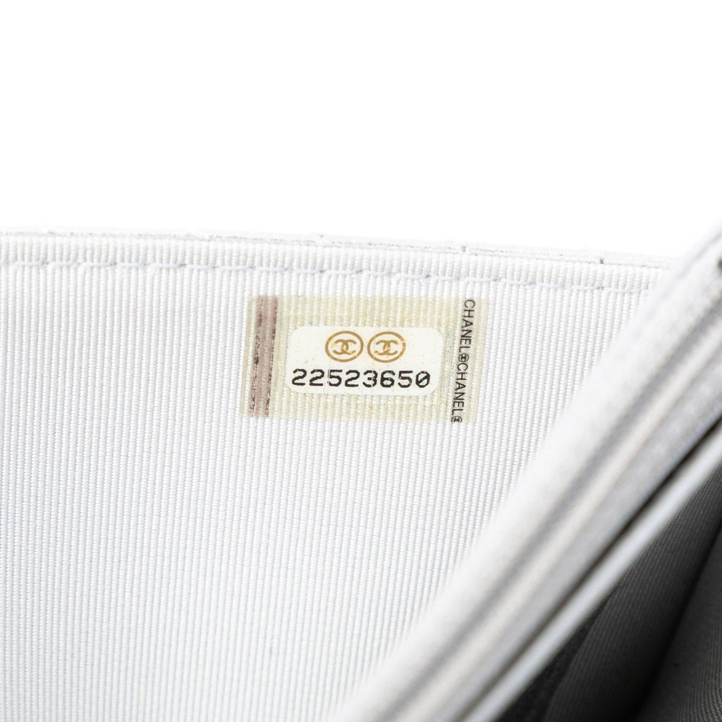 Chanel CC Chevron Metallic Lambskin Wallet On Chain