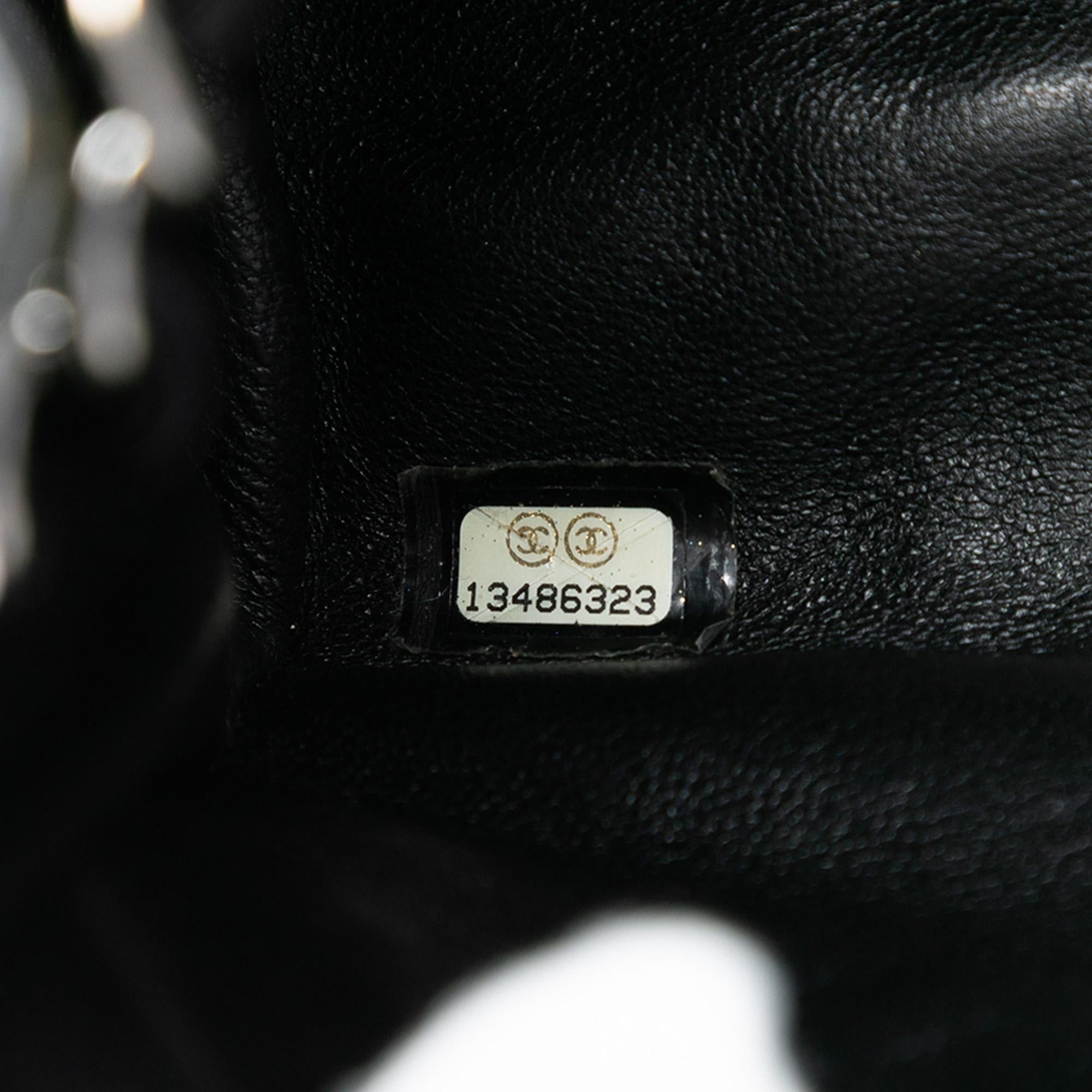 Chanel CC Chevron Patent Accordion Flap