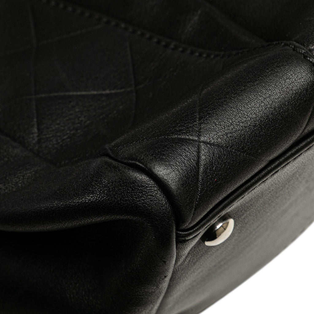 Chanel CC Chevron Quilted Lambskin Boston
