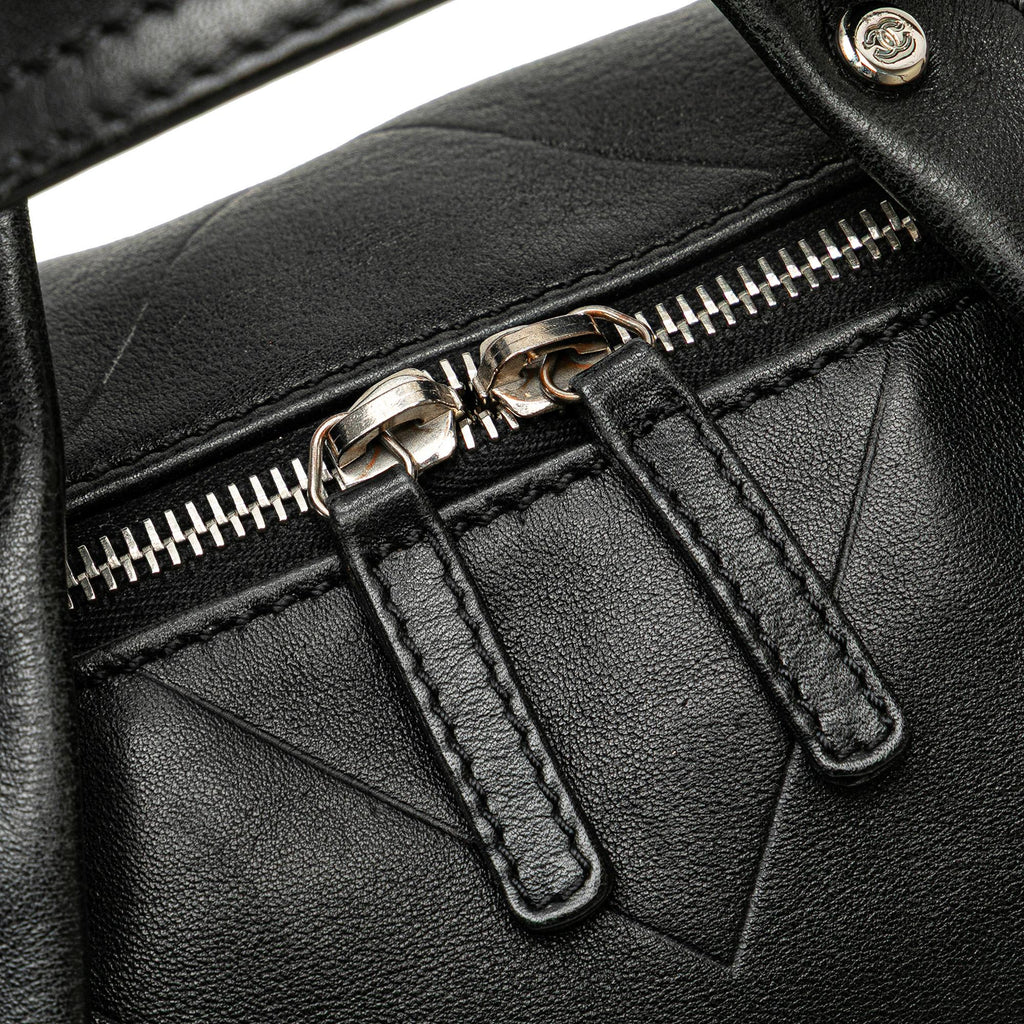 Chanel CC Chevron Quilted Lambskin Boston