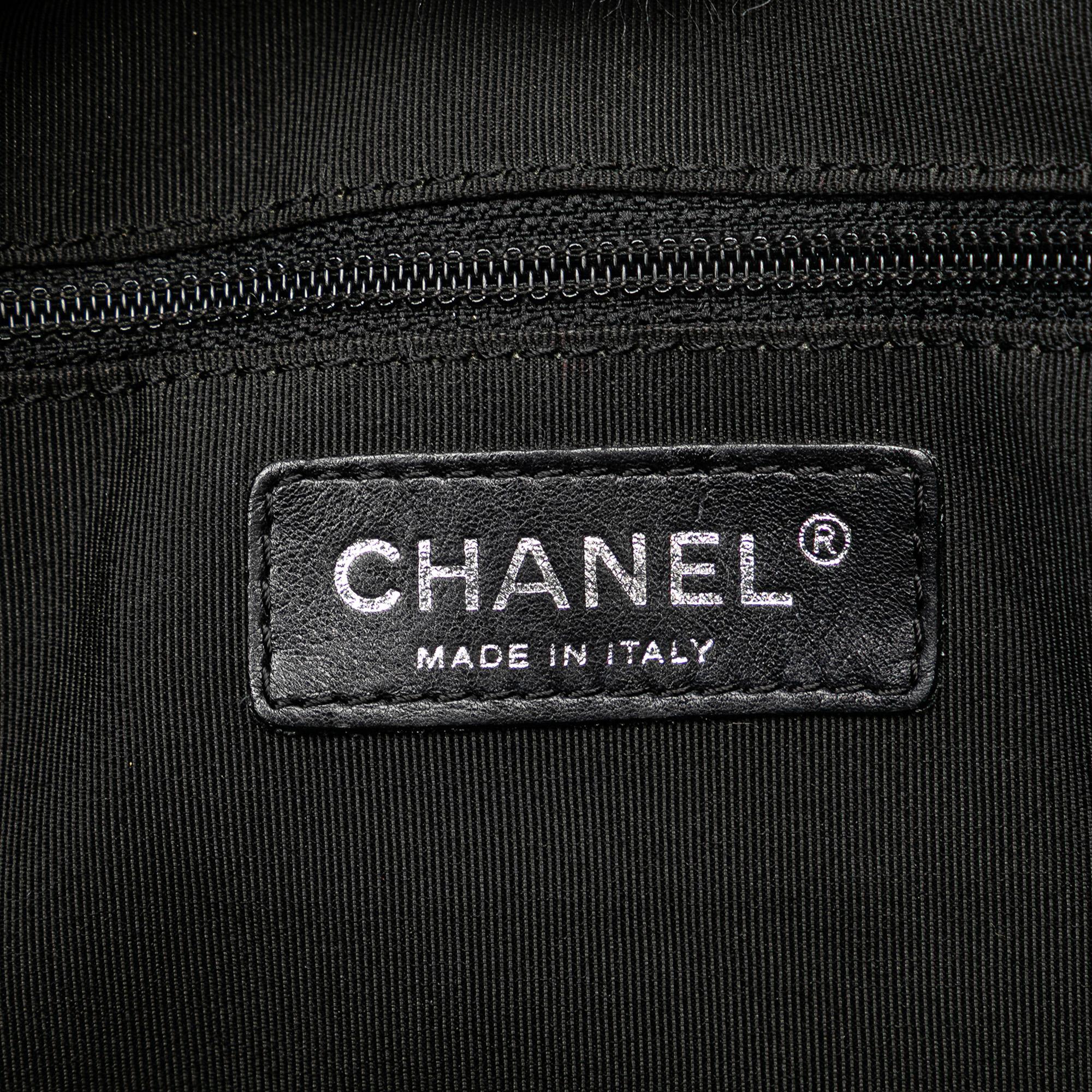 Chanel CC Chevron Quilted Lambskin Boston