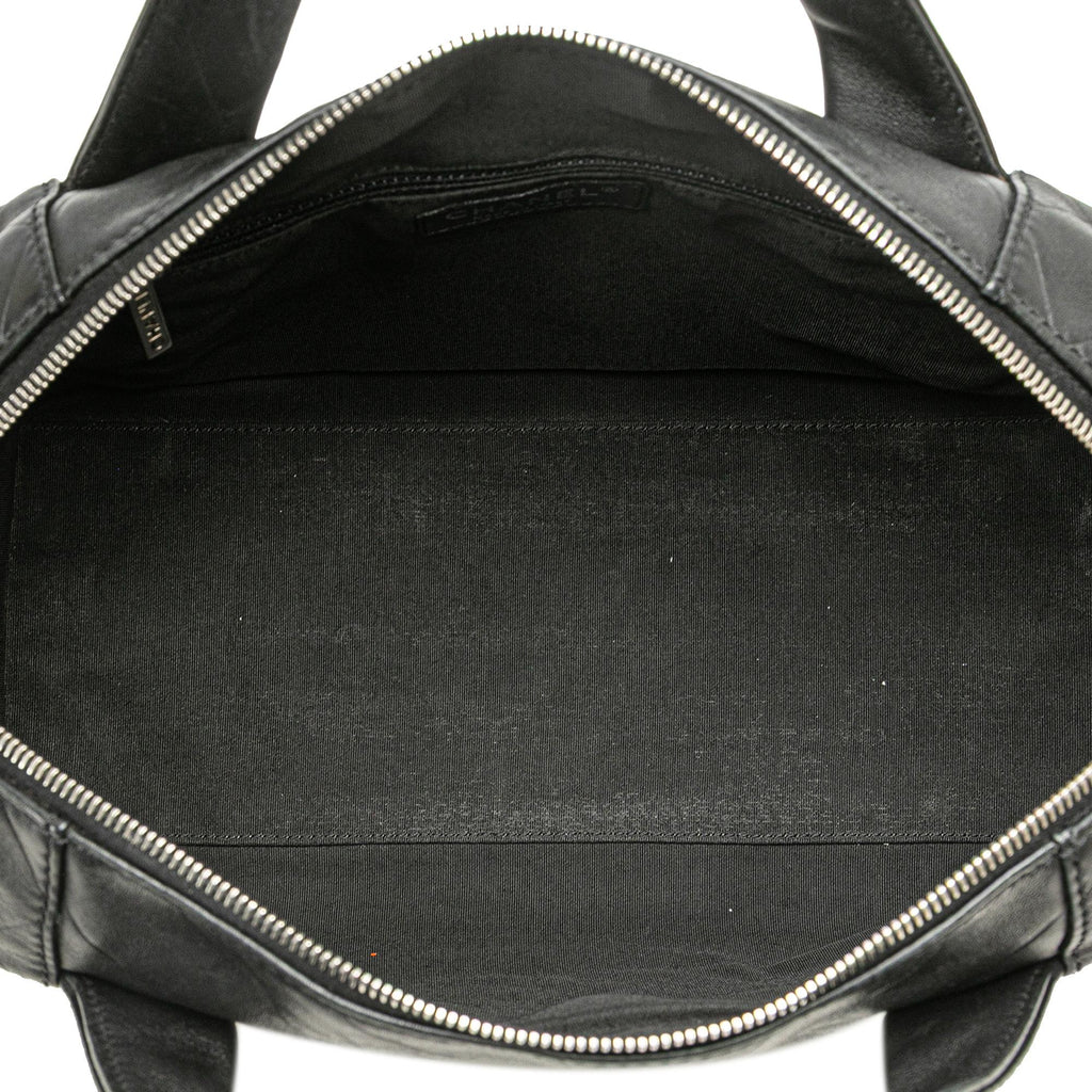 Chanel CC Chevron Quilted Lambskin Boston