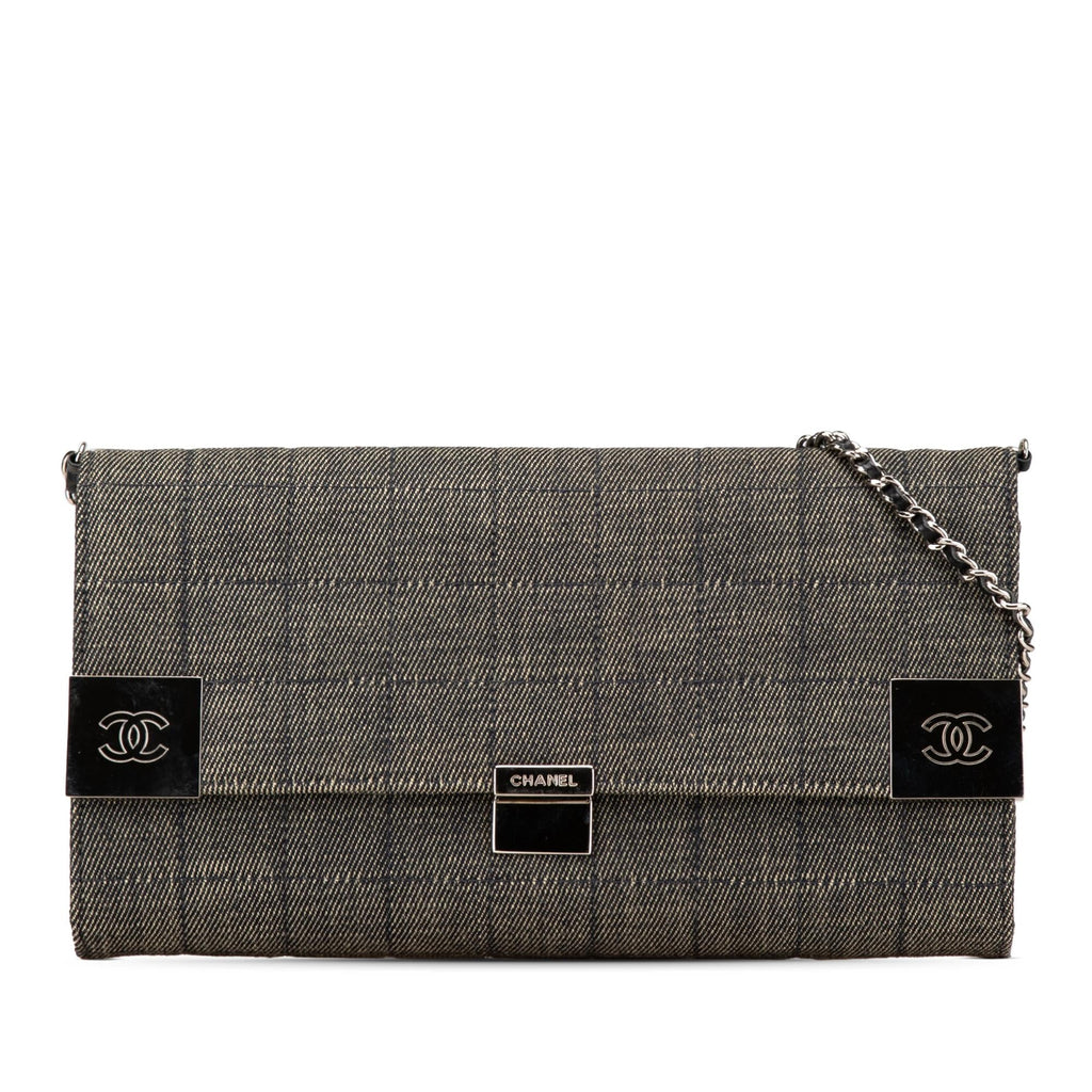 Chanel CC Choco Bar Denim Chain Flap