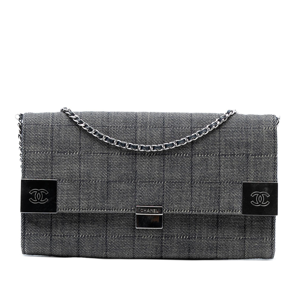 Chanel CC Choco Bar Denim Chain Flap