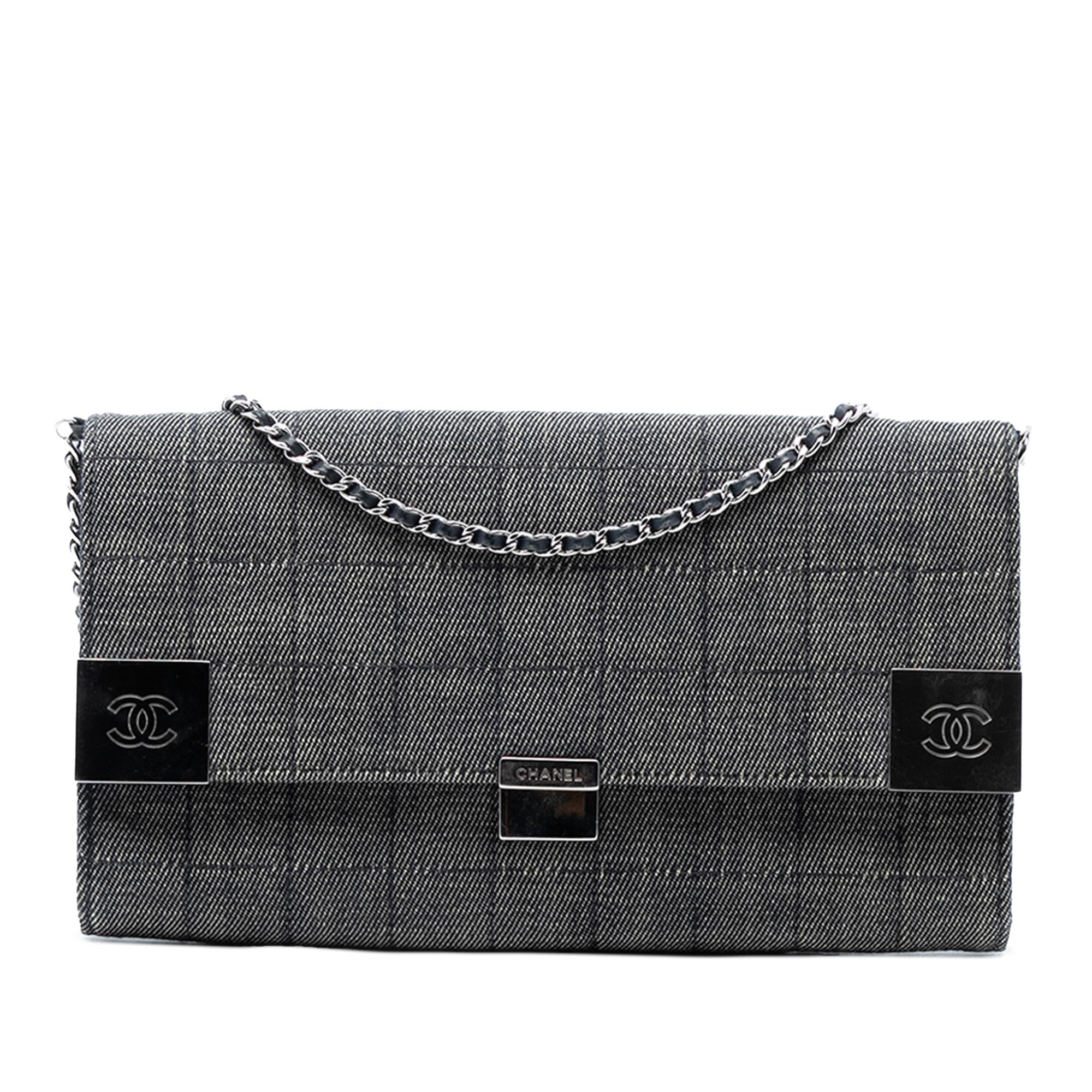 Chanel CC Choco Bar Denim Chain Flap