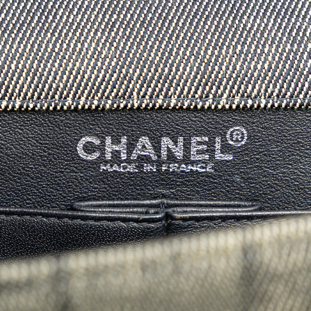 Chanel CC Choco Bar Denim Chain Flap