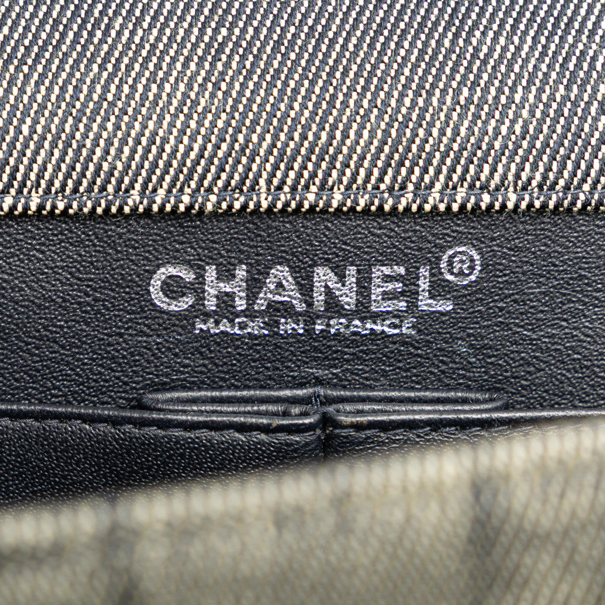 Chanel CC Choco Bar Denim Chain Flap