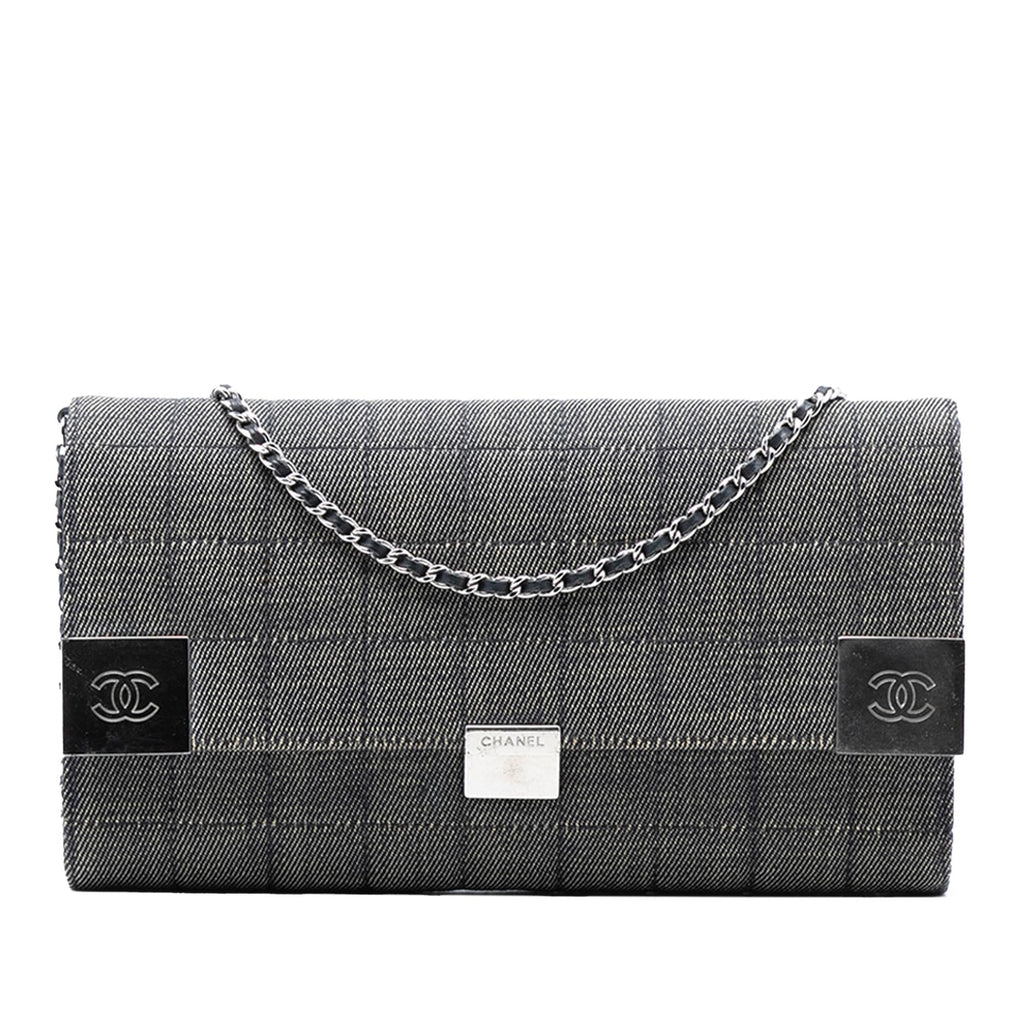Chanel CC Choco Bar Denim Chain Flap