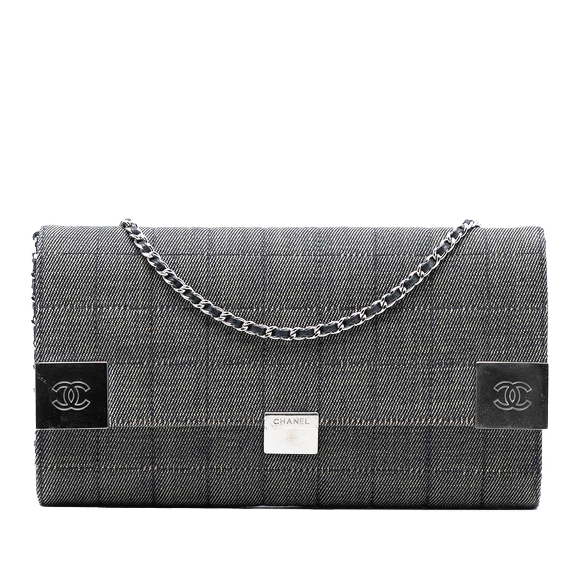 Chanel CC Choco Bar Denim Chain Flap