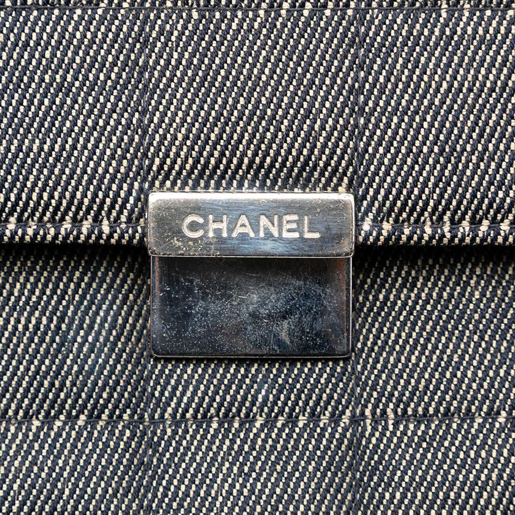 Chanel CC Choco Bar Denim Chain Flap