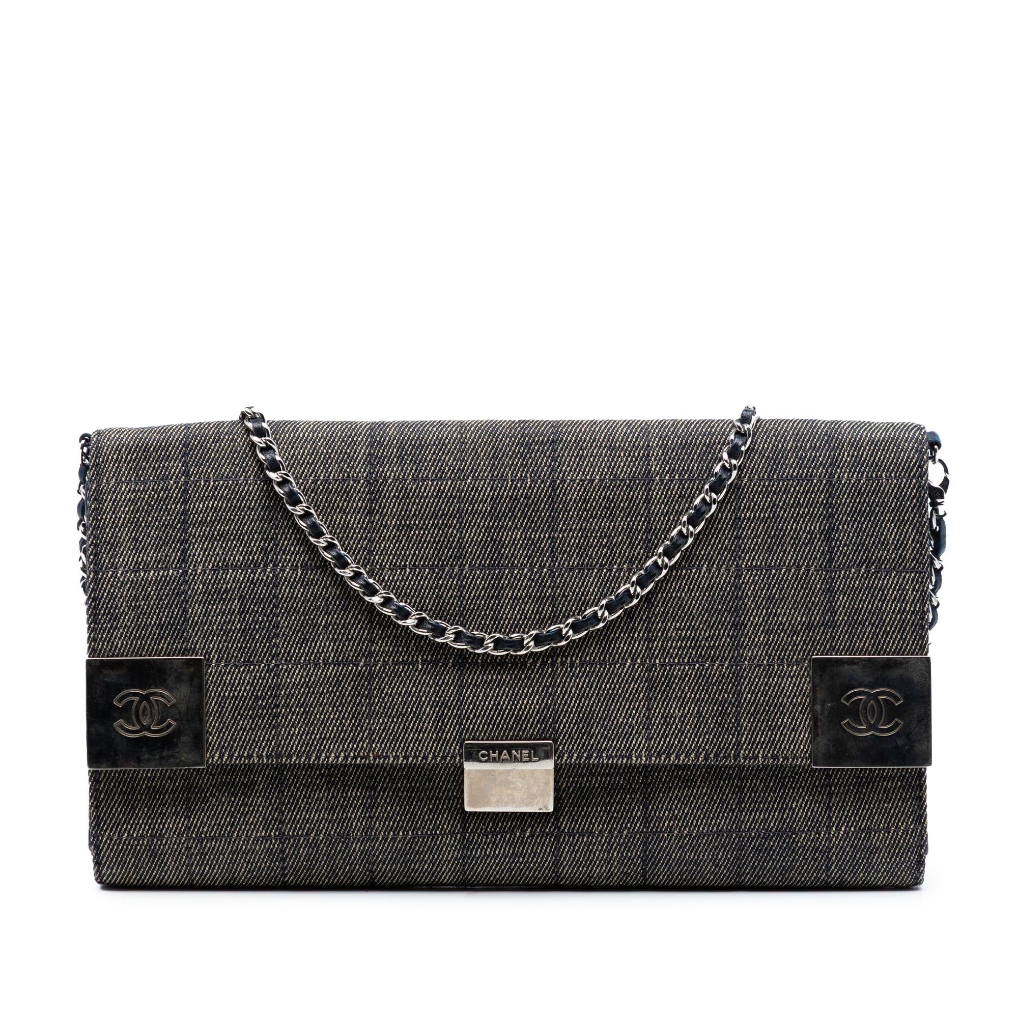 Chanel CC Choco Bar Denim Chain Flap