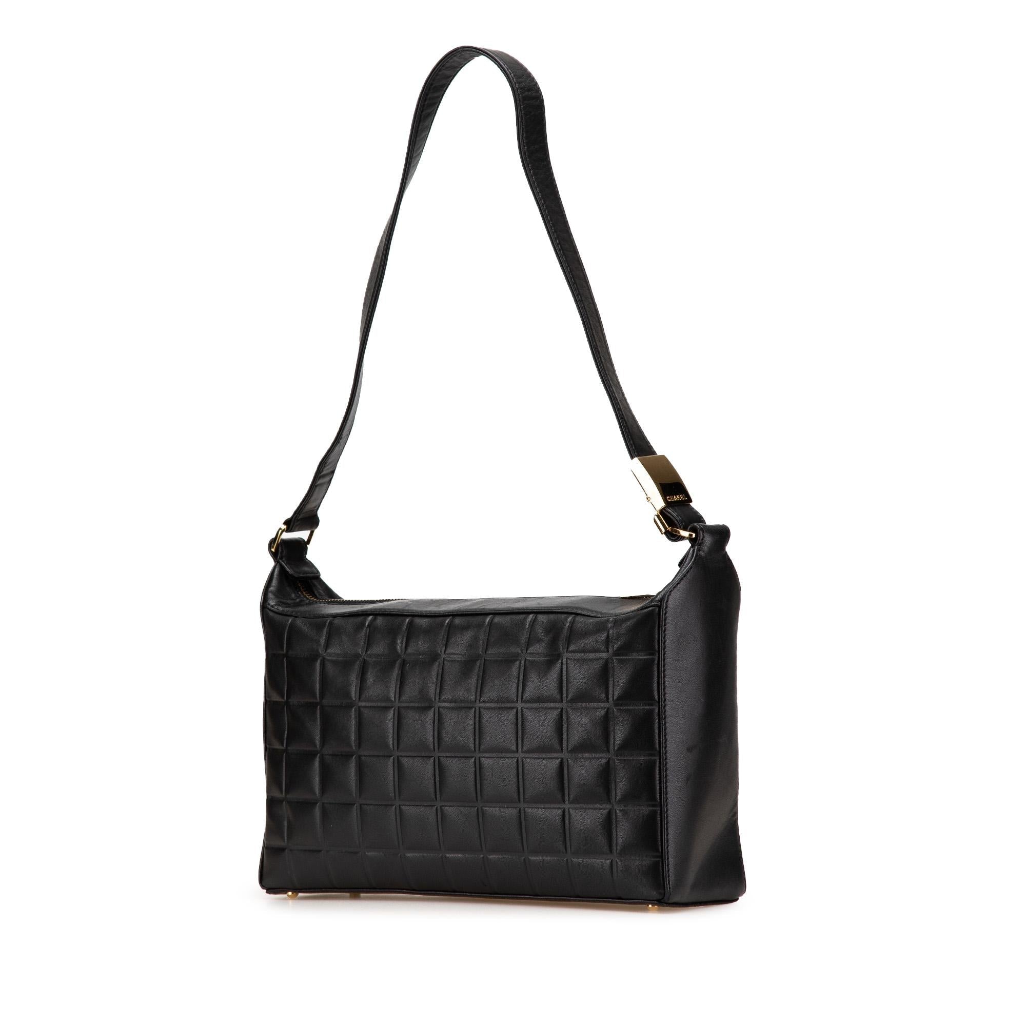 Chanel CC Choco Bar Lambskin Shoulder Bag