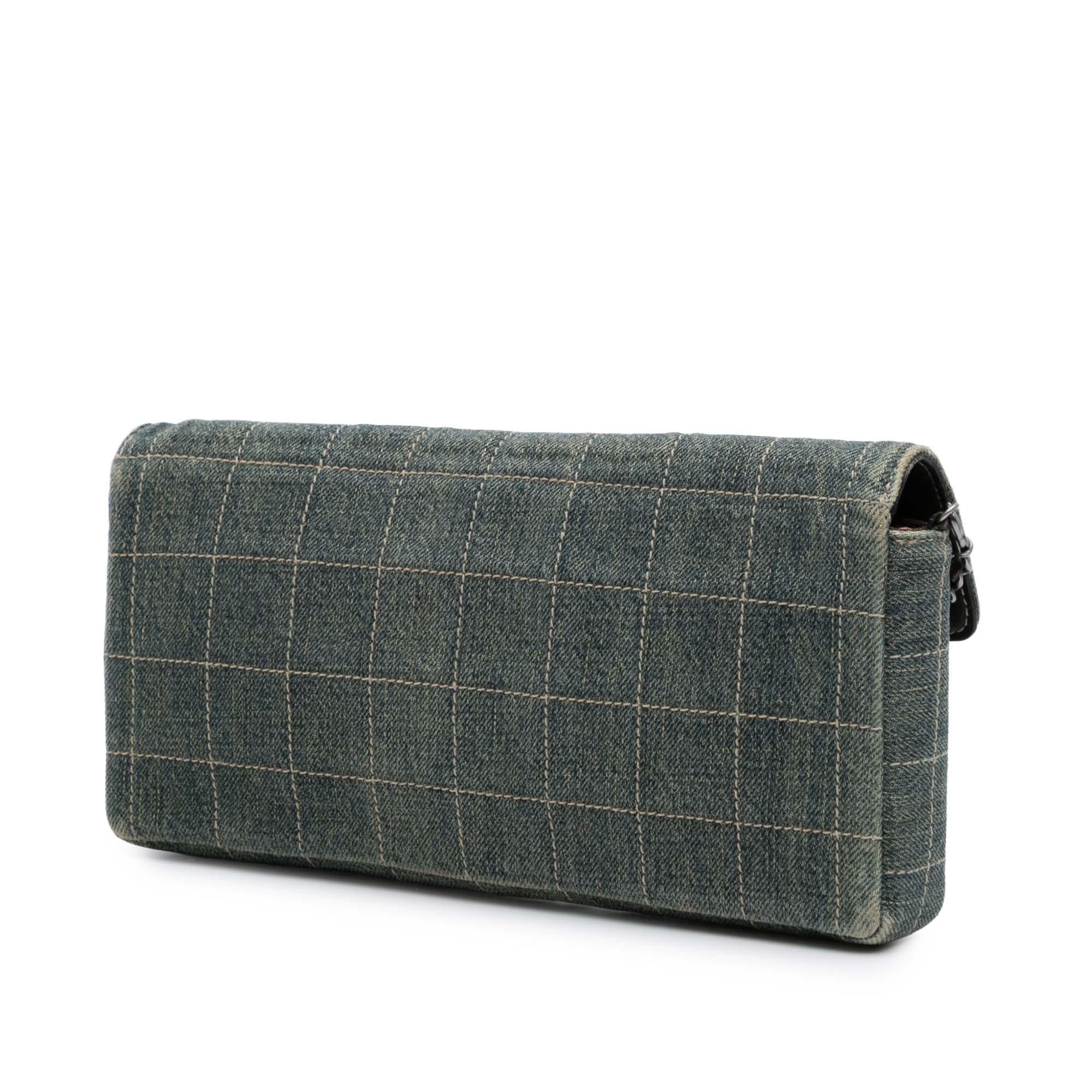 Chanel CC Chocolate Bar Denim East West Flap