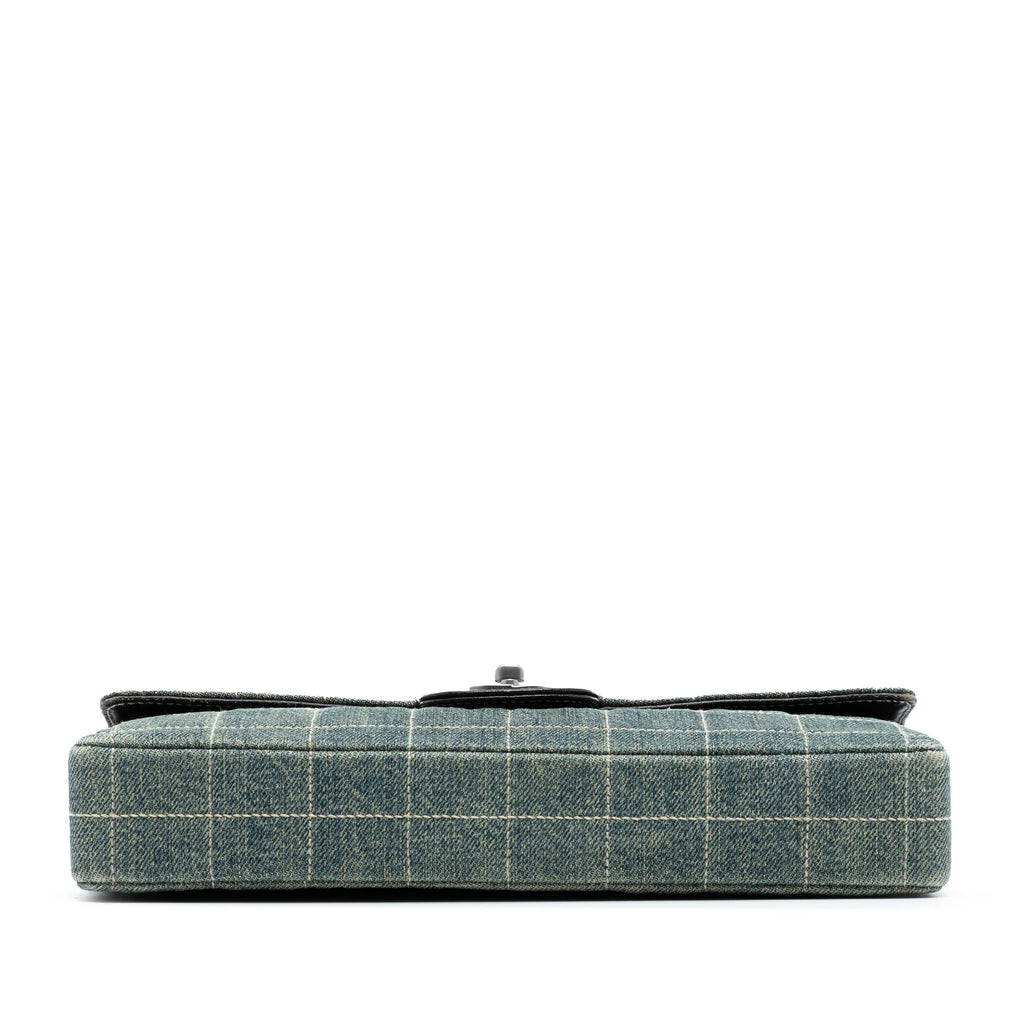 Chanel CC Chocolate Bar Denim East West Flap