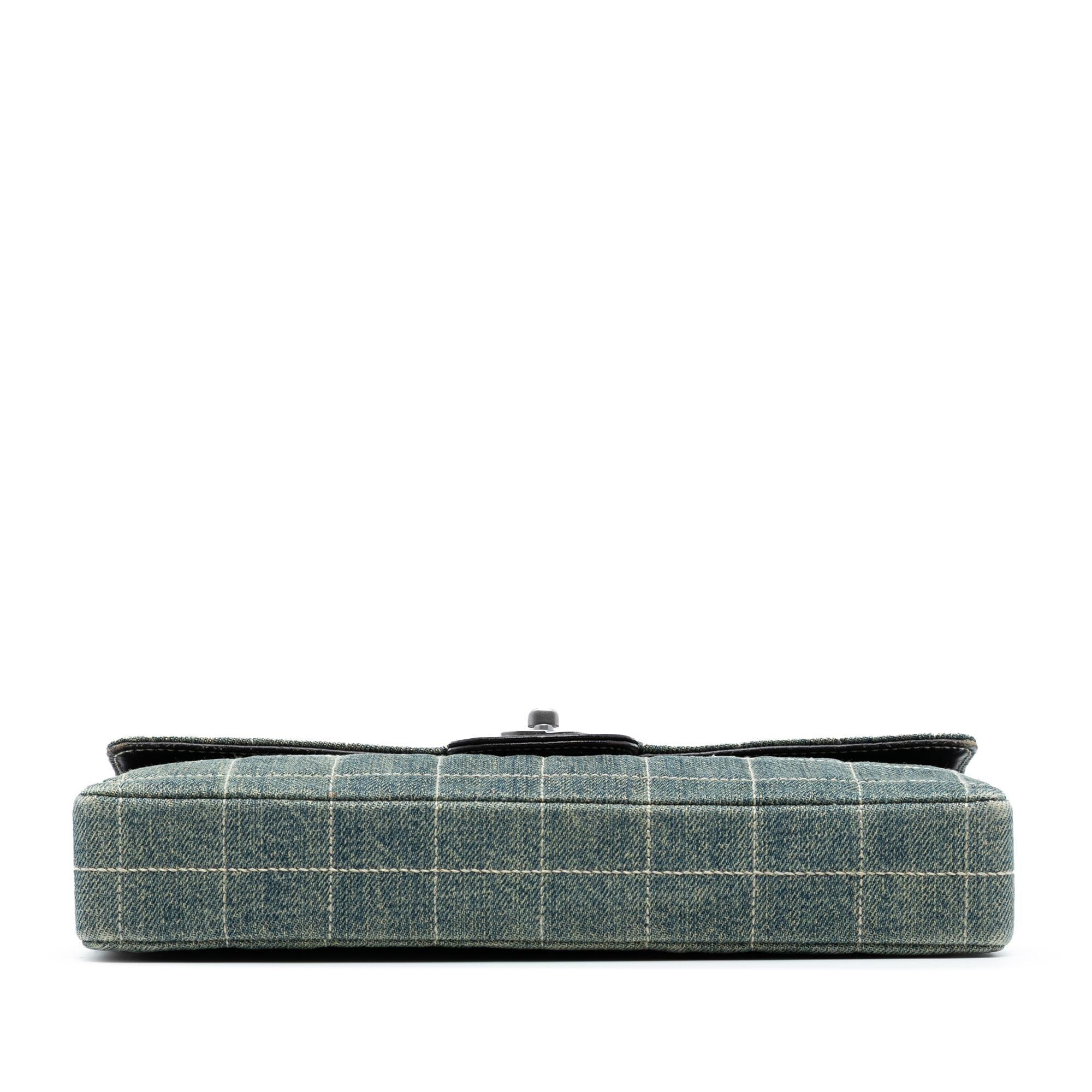 Chanel CC Chocolate Bar Denim East West Flap