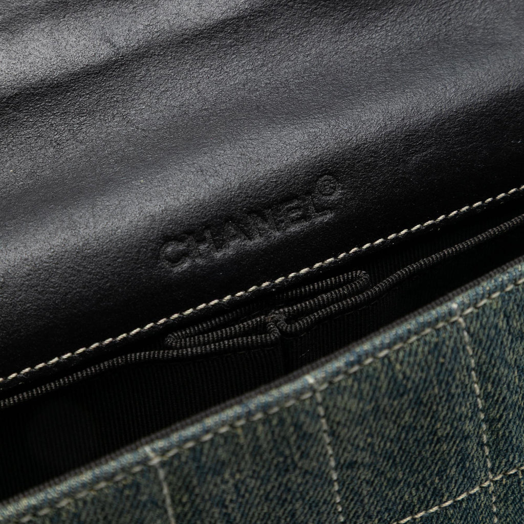 Chanel CC Chocolate Bar Denim East West Flap