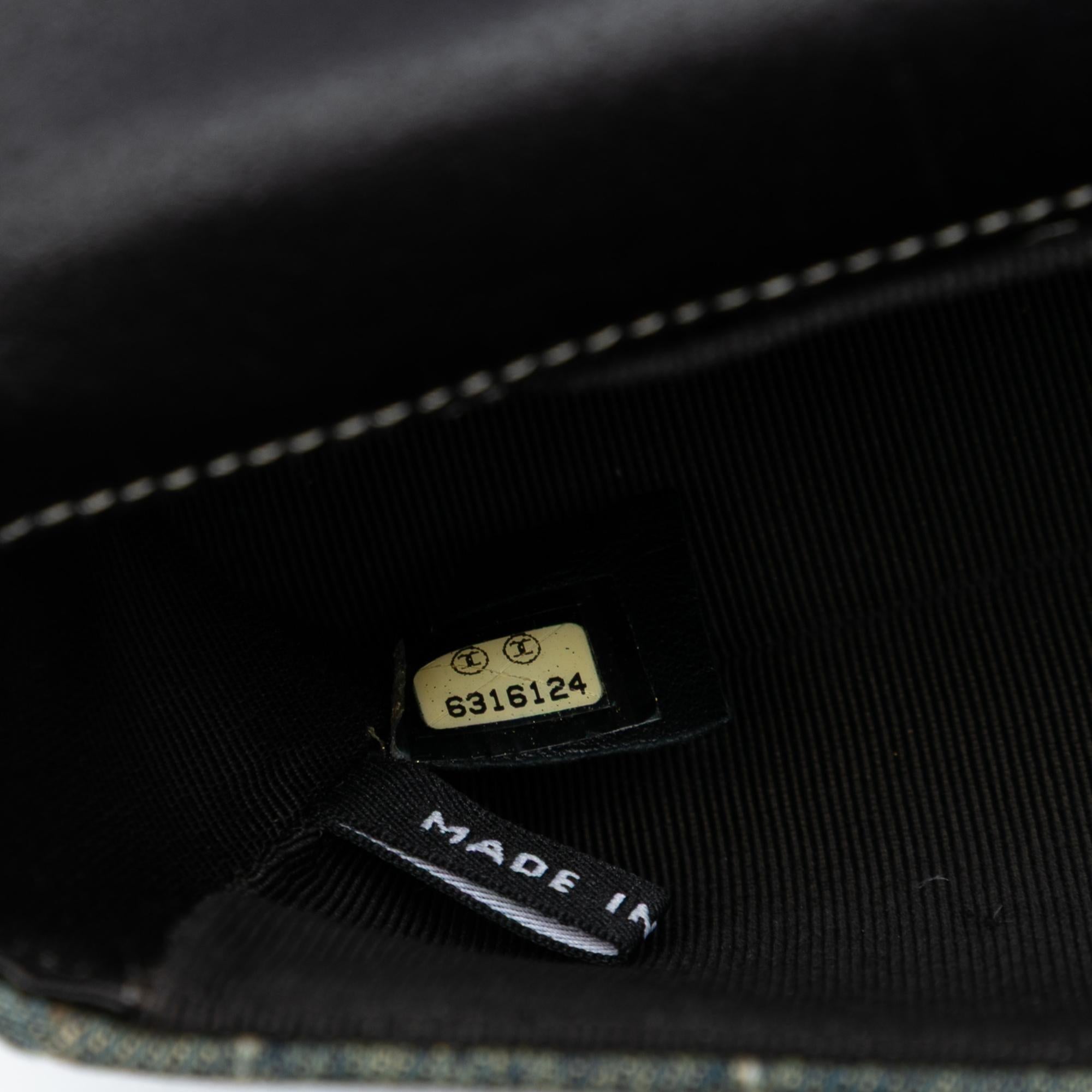 Chanel CC Chocolate Bar Denim East West Flap