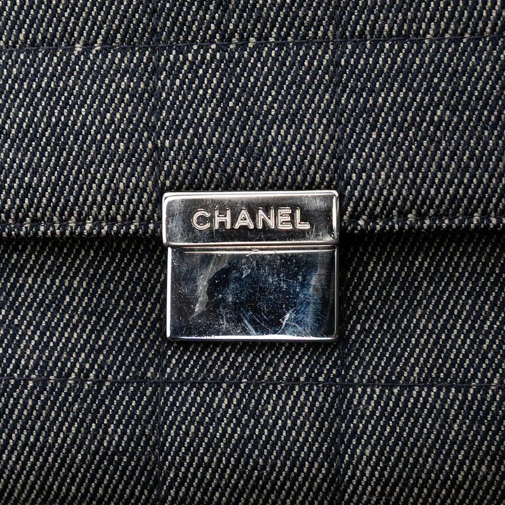 Chanel CC Chocolate Bar Denim Flap