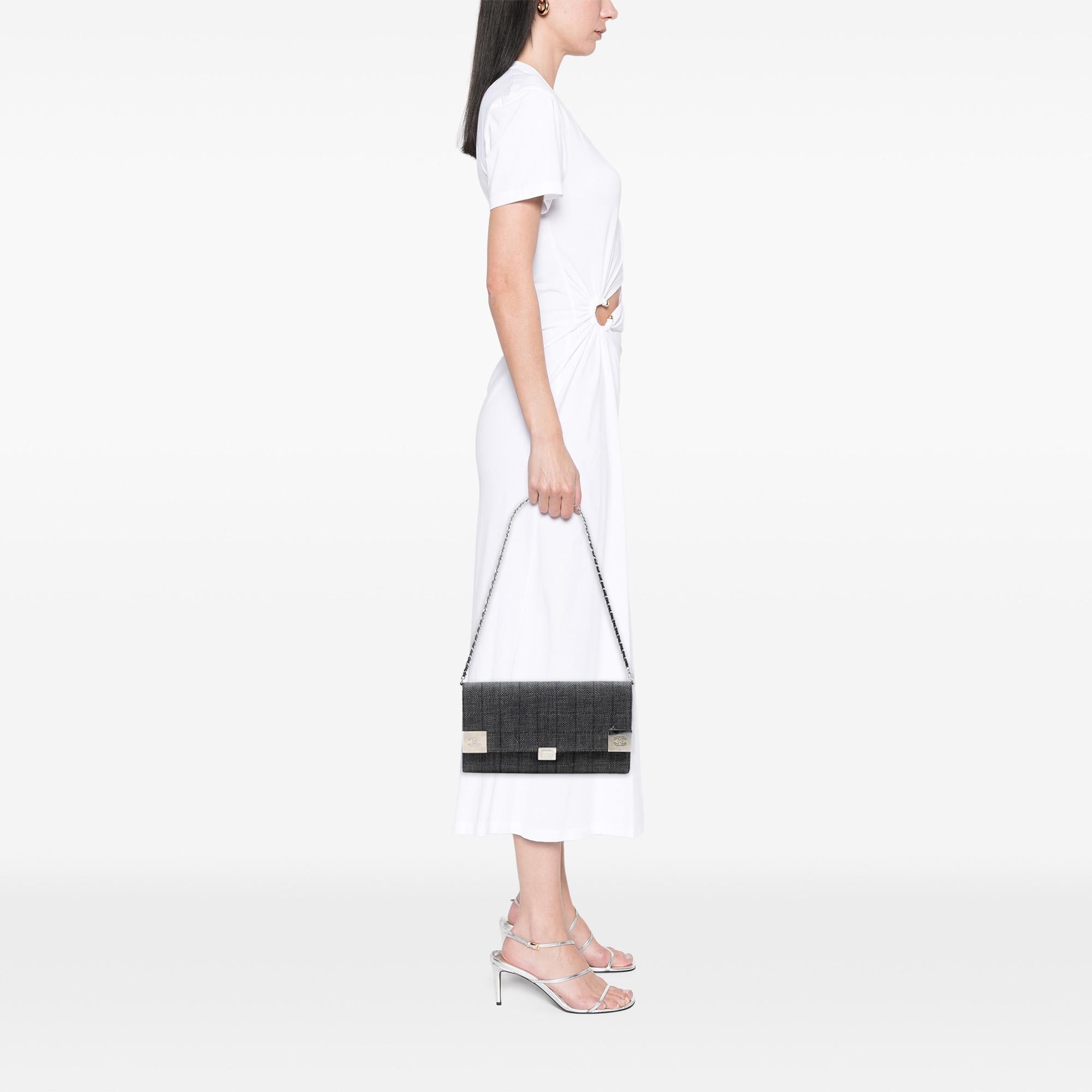 Chanel CC Chocolate Bar Denim Flap