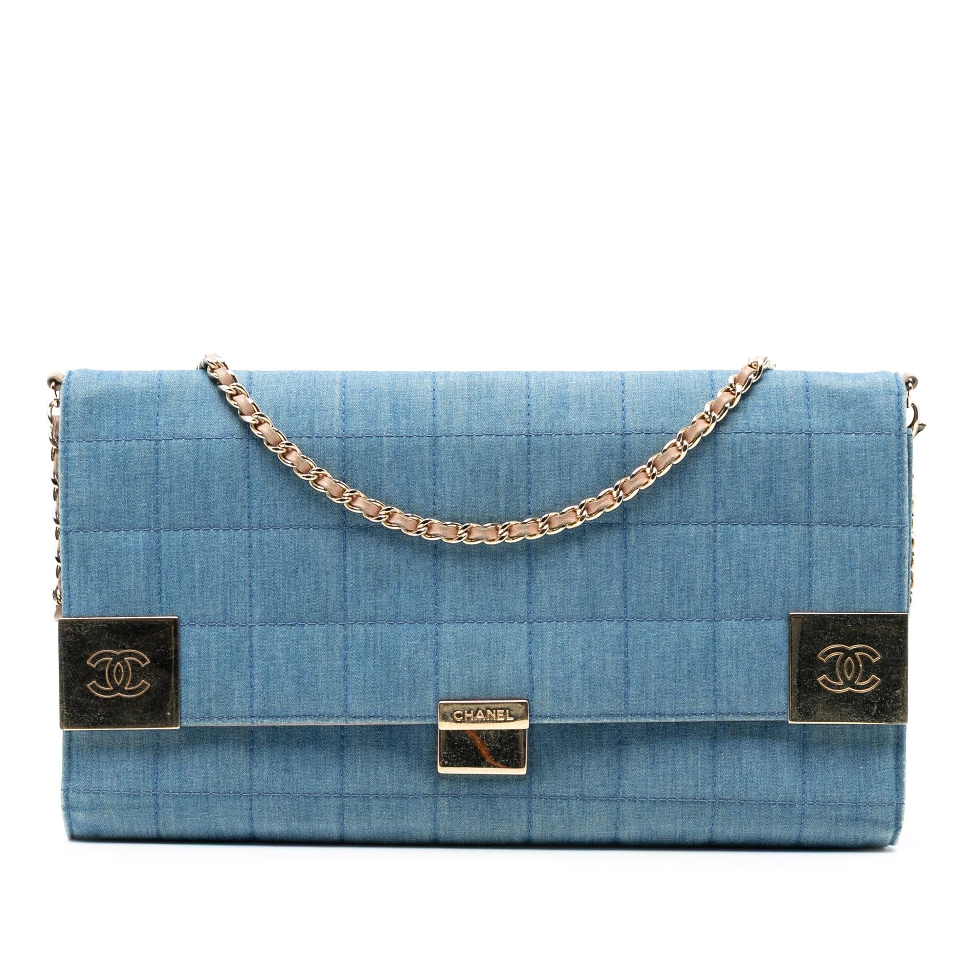 Chanel CC Chocolate Bar Denim Flap