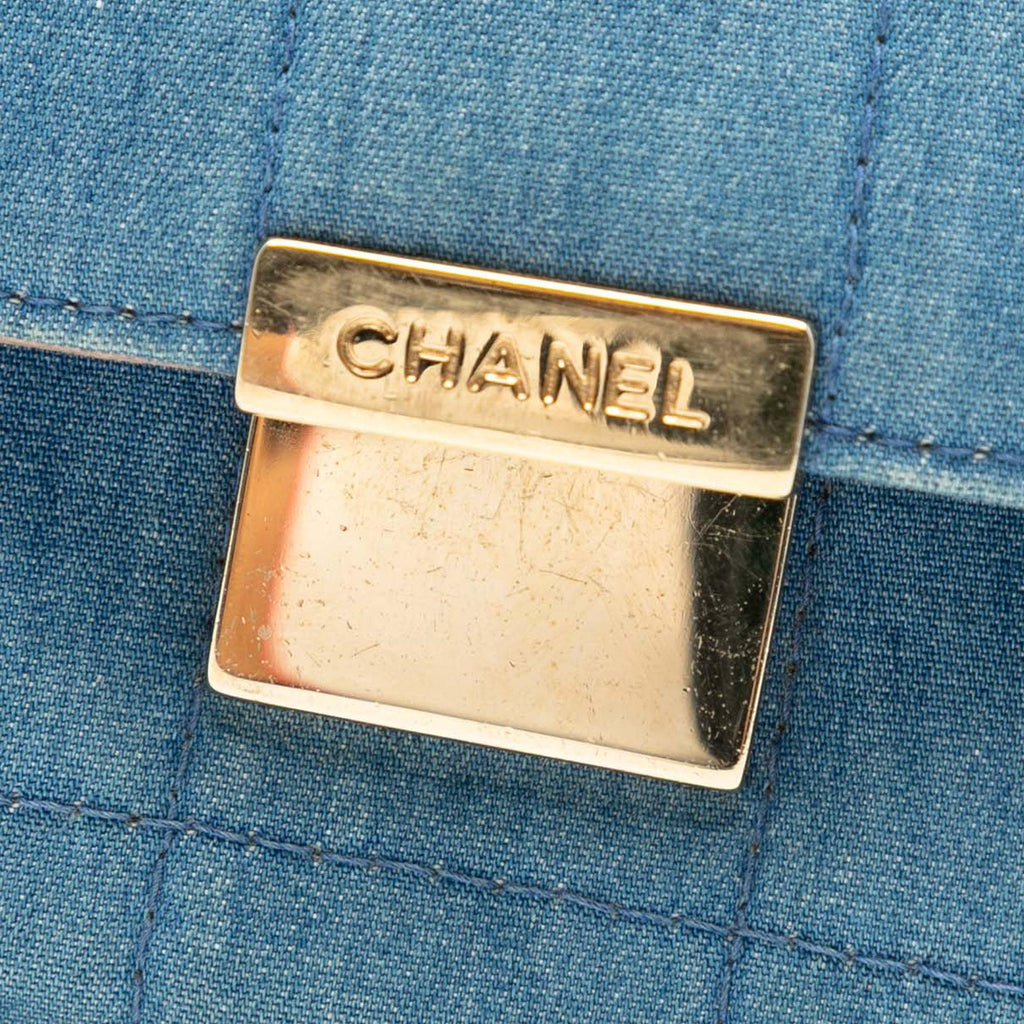Chanel CC Chocolate Bar Denim Flap