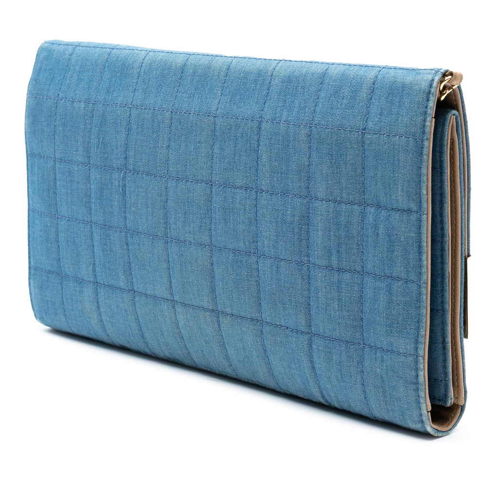 Chanel CC Chocolate Bar Denim Flap