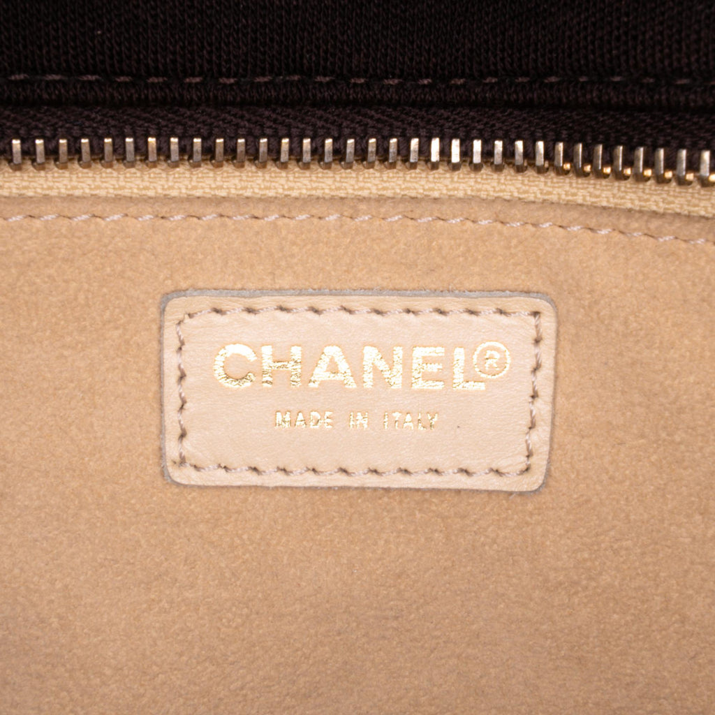 Chanel CC Chocolate Bar Jersey Tote