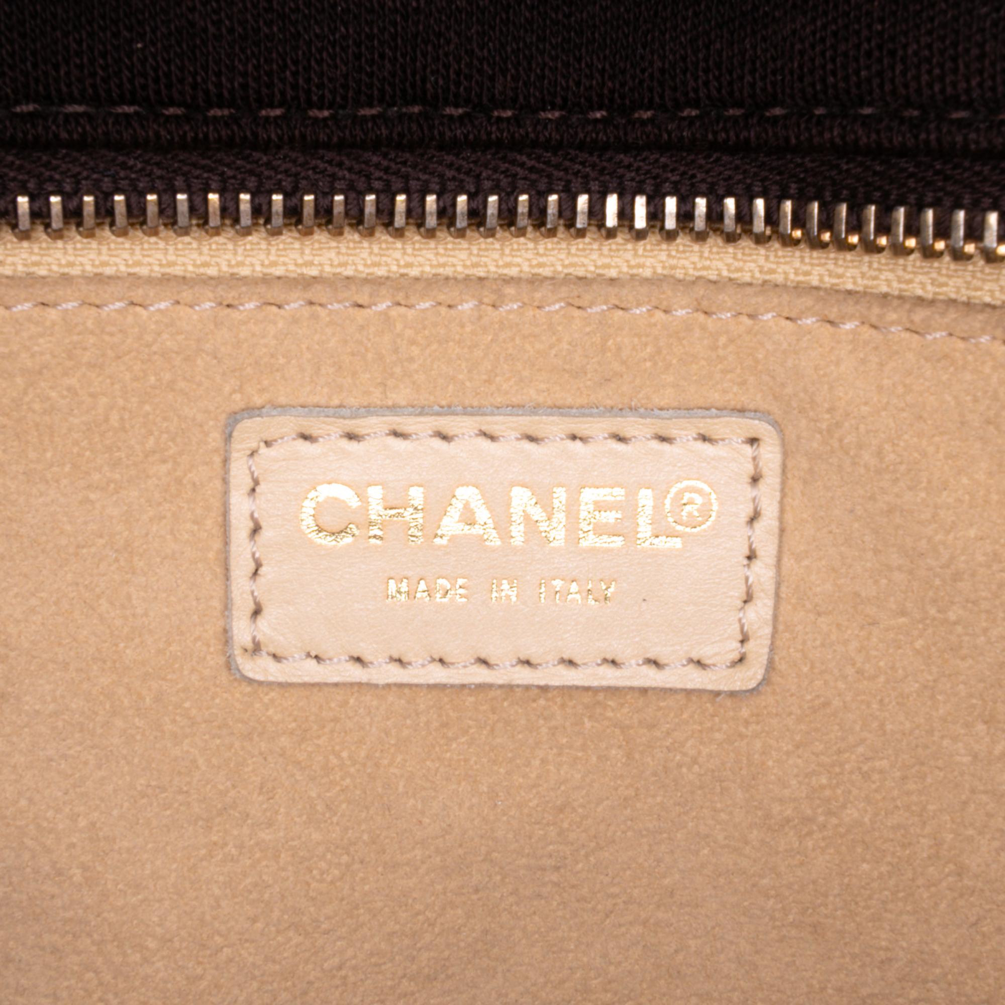 Chanel CC Chocolate Bar Jersey Tote