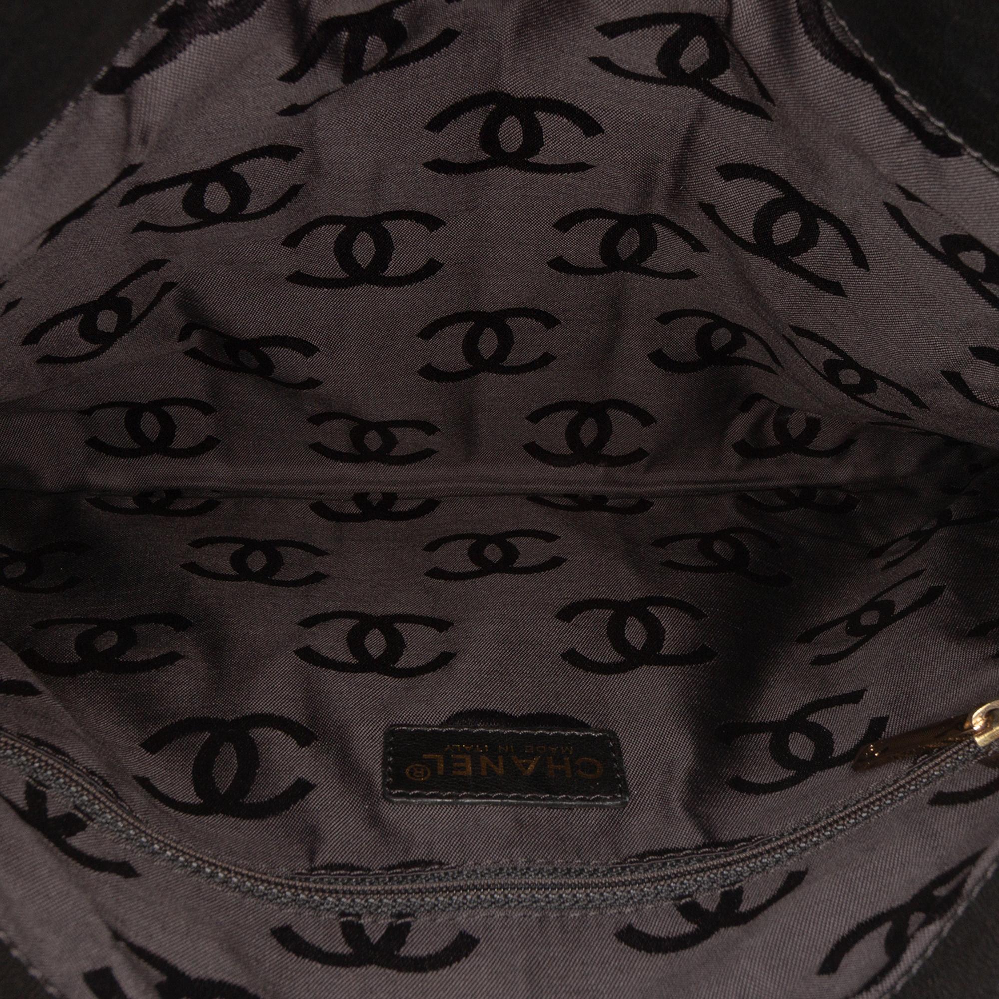 Chanel CC Chocolate Bar Lambskin Fold Down Envelope Shoulder Bag