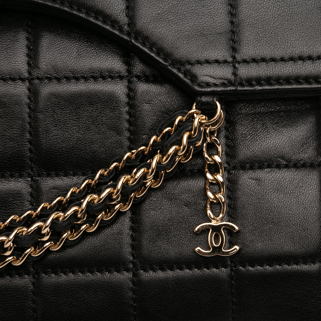 Chanel CC Chocolate Bar Lambskin Fold Down Envelope Shoulder Bag