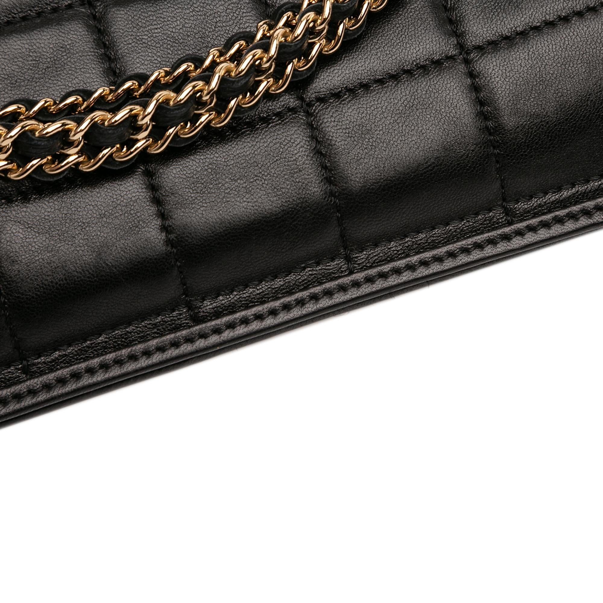 Chanel CC Chocolate Bar Lambskin Fold Down Envelope Shoulder Bag
