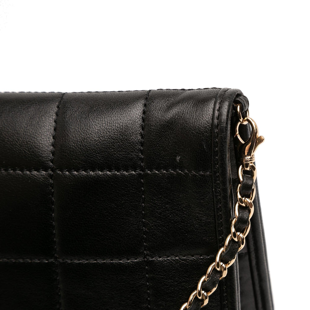 Chanel CC Chocolate Bar Lambskin Fold Down Envelope Shoulder Bag