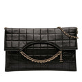Chanel CC Chocolate Bar Lambskin Fold Down Envelope Shoulder Bag