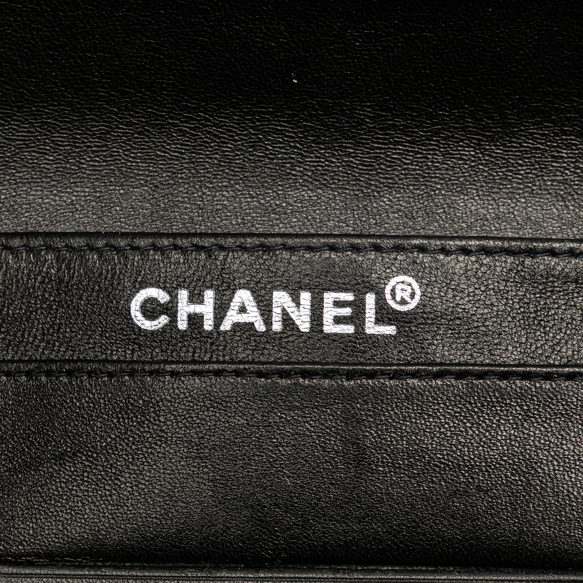 Chanel CC Chocolate Bar Patent Clutch on Chain