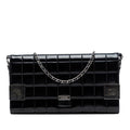 Chanel CC Chocolate Bar Patent Clutch on Chain