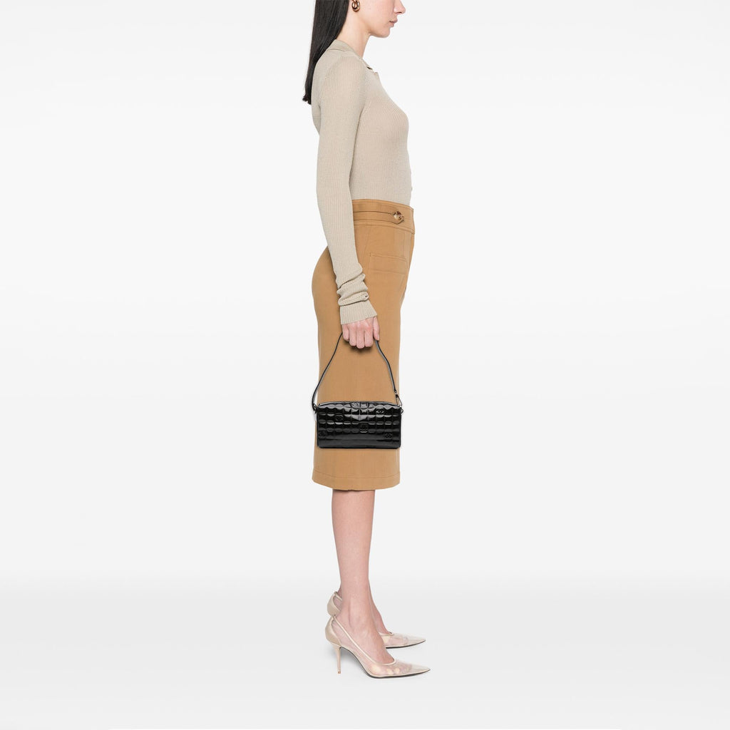 Chanel CC Chocolate Bar Patent Shoulder Bag