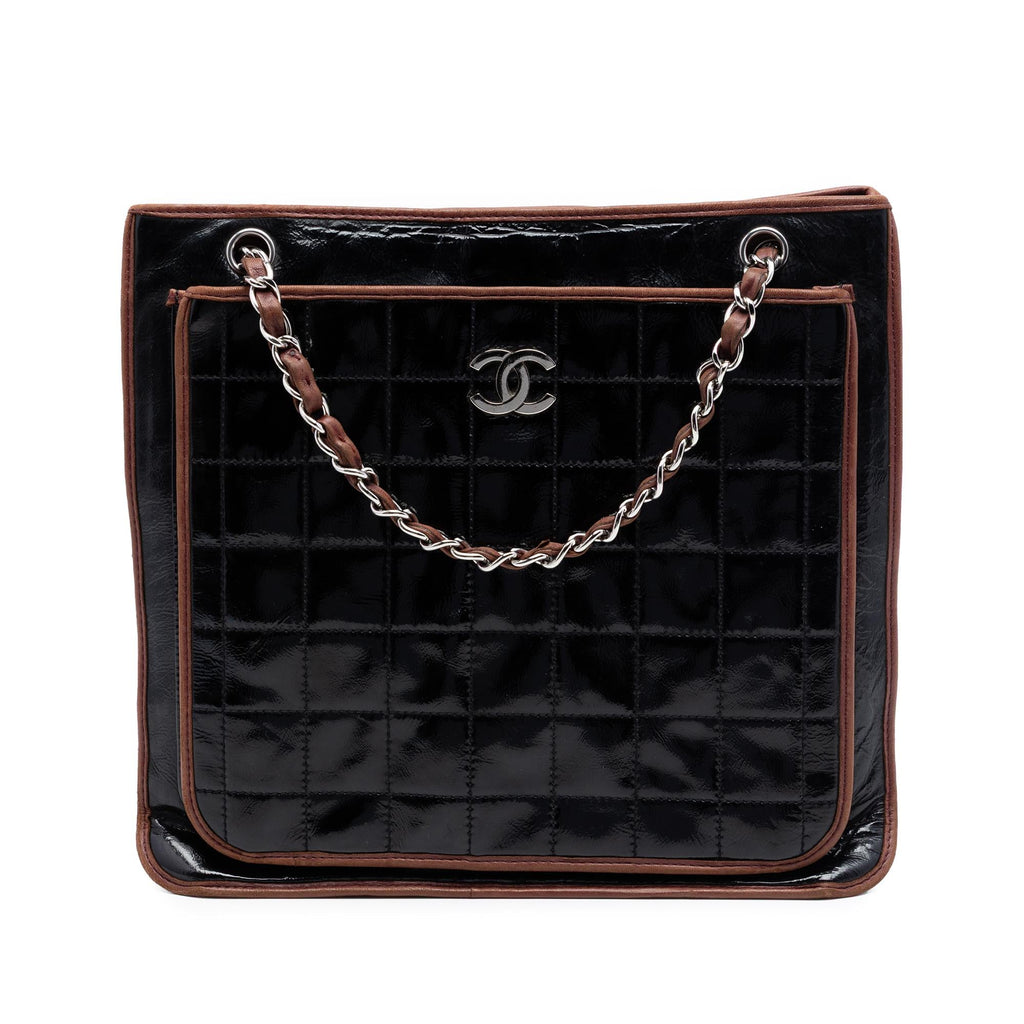 Chanel CC Chocolate Bar Patent Tote