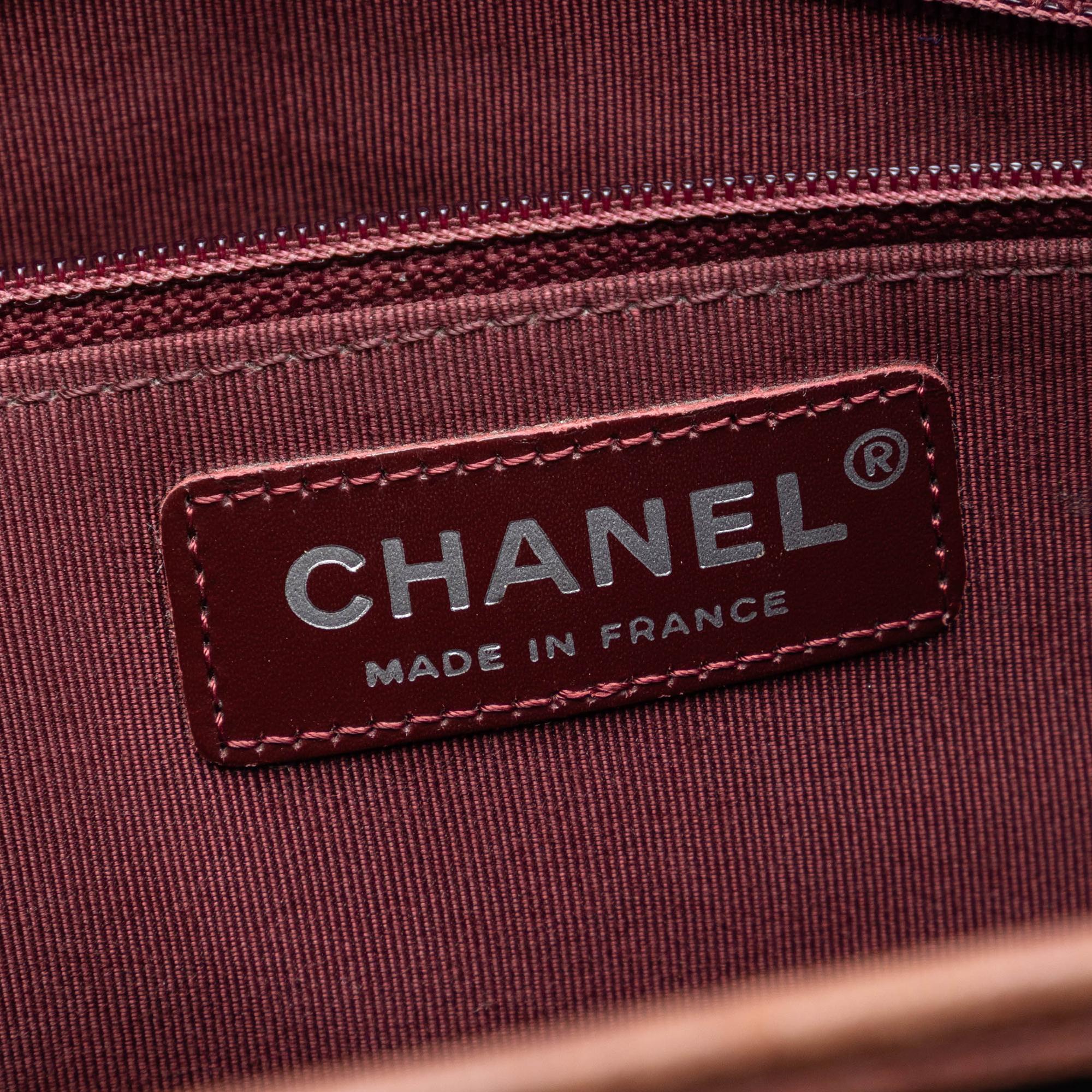 Chanel CC Chocolate Bar Patent Tote