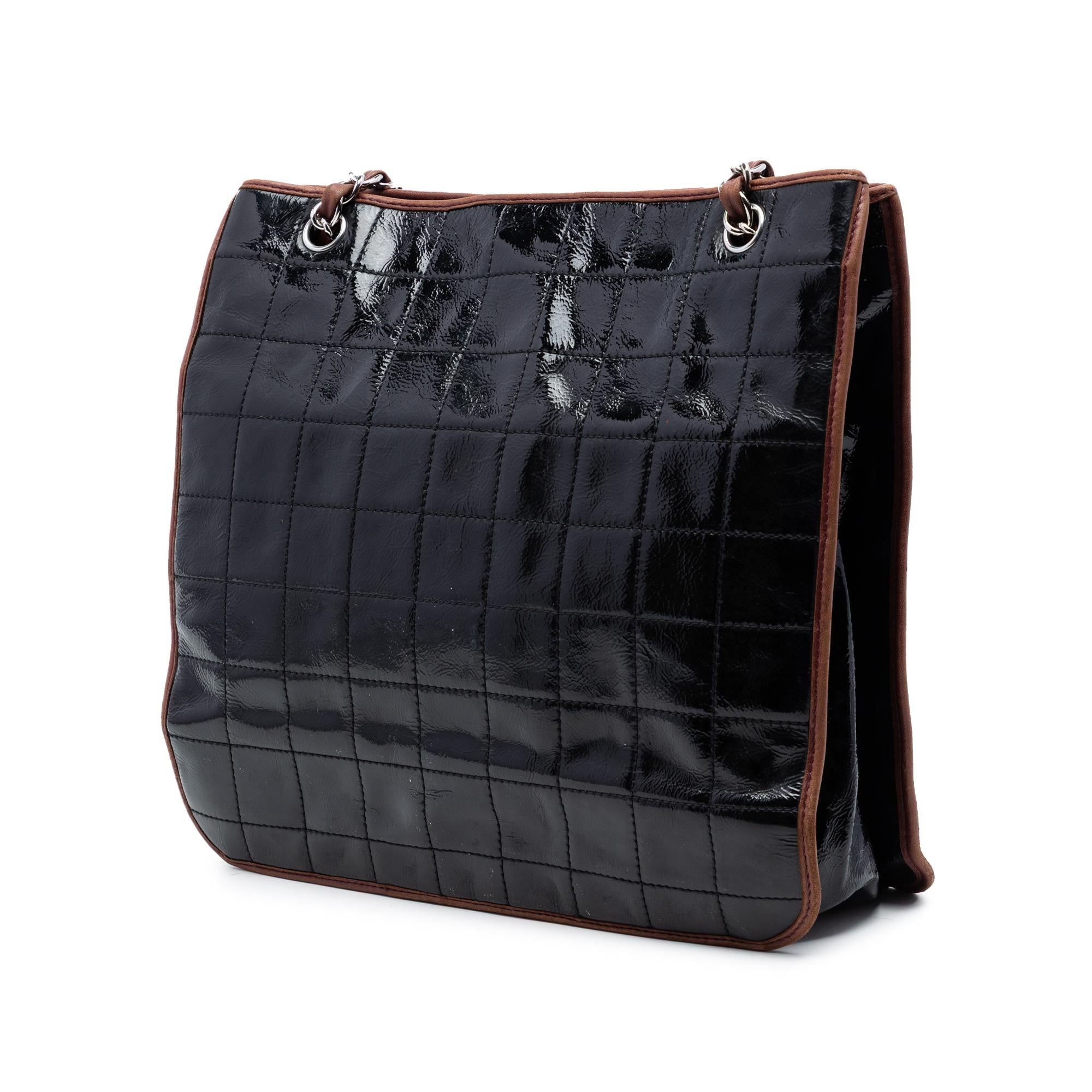 Chanel CC Chocolate Bar Patent Tote