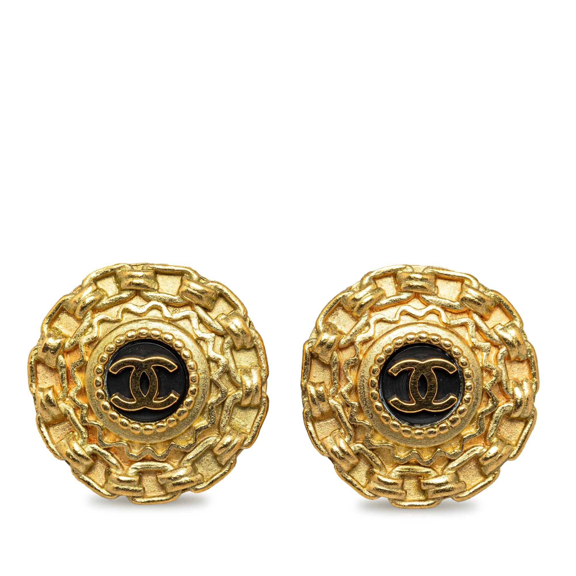 Chanel CC Clip On Earrings