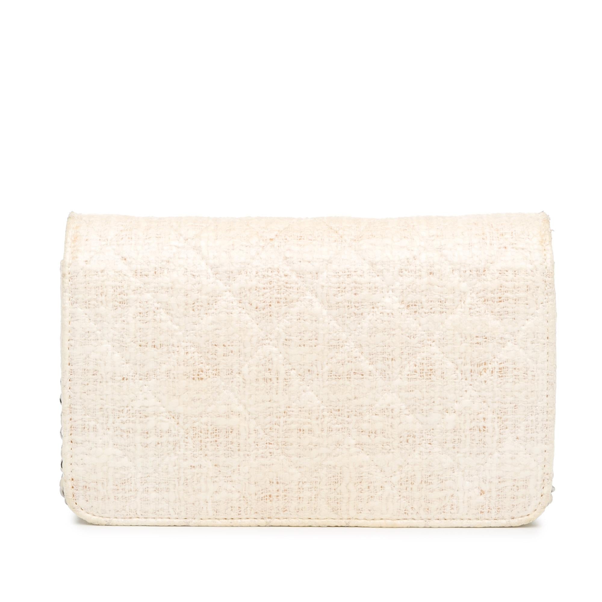 Chanel CC Coated Tweed Wallet On Chain