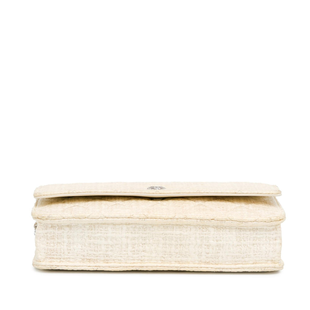 Chanel CC Coated Tweed Wallet On Chain