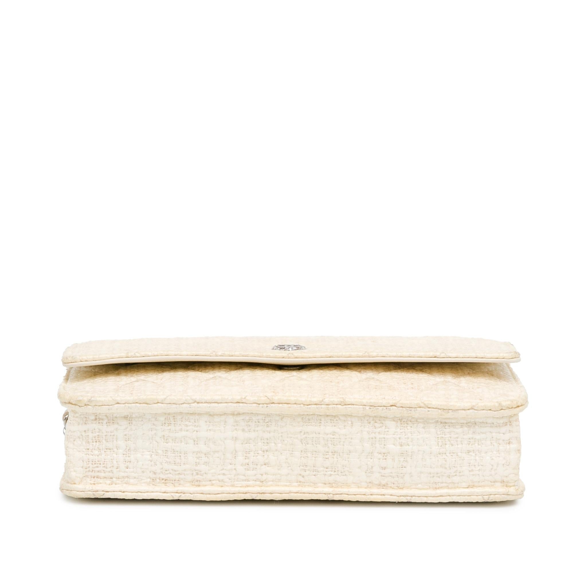 Chanel CC Coated Tweed Wallet On Chain