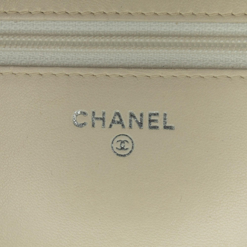 Chanel CC Coated Tweed Wallet On Chain